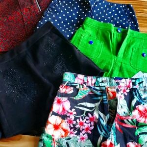 Lot of 5 Shorts Zara and Forever 21 Size Xs, S, M